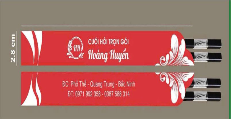 Mẫu bao đũa lòi đũa màu đỏ quán Hoàng Huyền Gia Lai