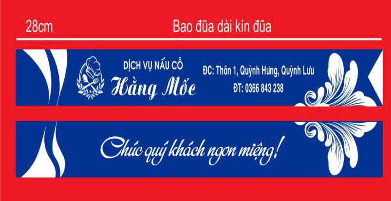 Mẫu bao đũa lòi đũa màu xanh quán Hằng Mốc Gia Lai
