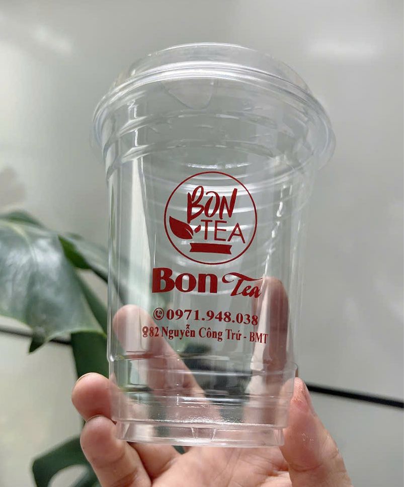 Mẫu ly nhựa pet UKP 500ML Bon Tea Đắk Lắk